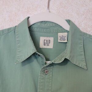 Gap Green Womens Button Long Sleeve Shirt  Size M